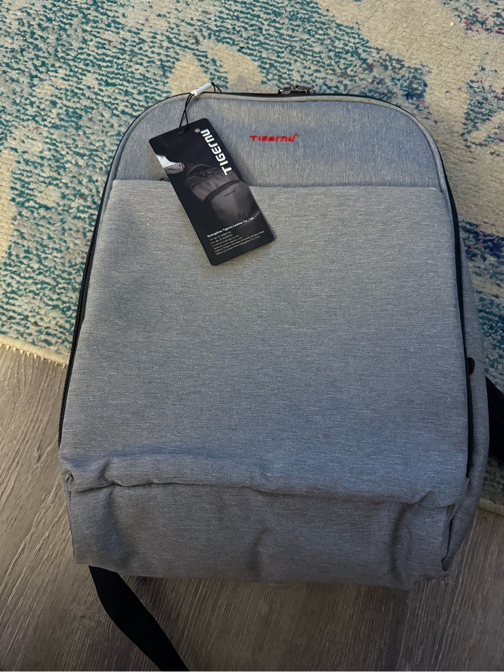 Light Gray Men's Slim Urban Computer Backpack